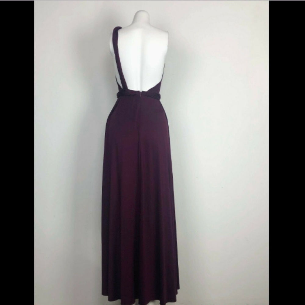 Lulu's One Shoulder Grecian Long Maxi Dress Purple - Picture 5 of 7